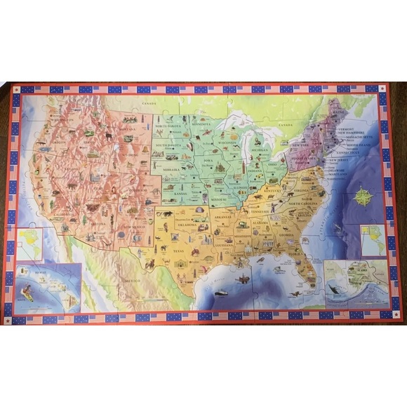 Five Mile Press USA Floor Puzzle United States of America Educational Geography - Picture 1 of 8